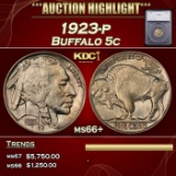 *Highlight* 1923-p Buffalo Nickel 5c ms66+ SEGS (fc)