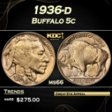 1936-d Buffalo Nickel 5c Grades GEM+ Unc