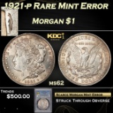 PCGS 1921-p Morgan Dollar Rare Mint Error $1 ms62 PCGS