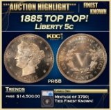 *Highlight* 1885 Proof Liberty Nickel TOP POP! 5c pr68 SEGS (fc)