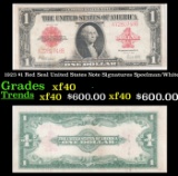 1923 $1 Red Seal United States Note Grades xf Signatures Speelman/White