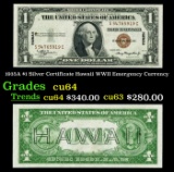 1935A $1 Silver Certificate Hawaii WWII Emergency Currency Grades Choice CU