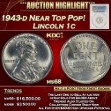 *Highlight* PCGS 1943-d Lincoln Cent Near Top Pop! 1c ms68 PCGS (fc)