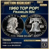 *Highlight* 1960 Proof Franklin Half Dollar TOP POP! 50c pr69 DCAM SEGS (fc)