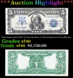 *Highlight* 1899 Oncpapa Indian Chief  $5 Large Size Silver Certificate Grades xf Signatures Vernon/
