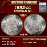 *Highlight* 1892-cc Morgan Dollar $1 ms64+ SEGS (fc)