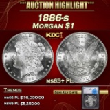*Highlight* 1886-s Morgan Dollar $1 ms65+ PL SEGS (fc)