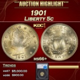 *Highlight* 1901 Liberty Nickel 5c ms66+ SEGS (fc)