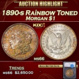 *Highlight* 1890-s Morgan Dollar Rainbow Toned $1 ms66 SEGS (fc)