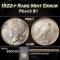 PCGS 1922-p Peace Dollar Rare Mint Error $1 au58 PCGS