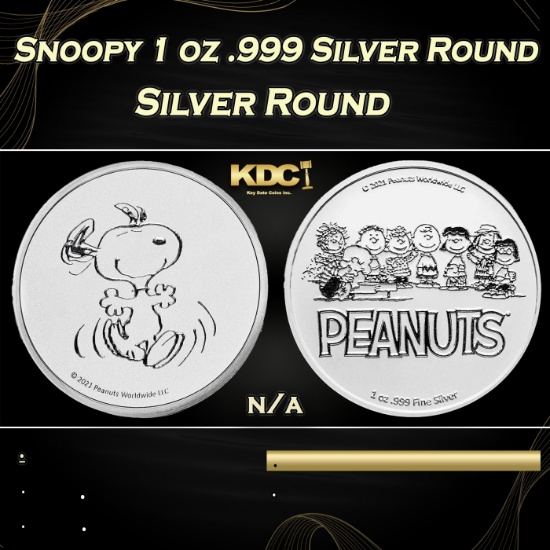 Snoopy 1 oz .999 Silver Round