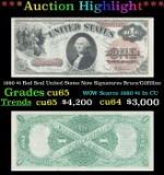 1880 $1 Red Seal United States Note Grades Gem CU Signatures Bruce/Gilfillan