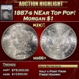 YC 1887-s Morgan Dollar NEar Top Pop! $1 ms66+ SEGS