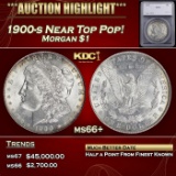 1900-s Morgan Dollar Near Top Pop! $1 ms66+ SEGS