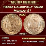 1894-s Morgan Dollar Colorfully Toned $1 ms65+ SEGS