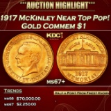 IC 1917 McKinley Gold Commem Dollar Near Top Pop! 1 ms67+ SEGS