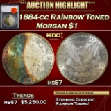 1884-cc Morgan Dollar Rainbow Toned $1 ms67 SEGS