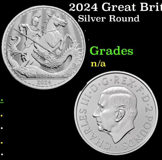 2024 Great Britain 1 oz Silver St. George and the Dragon Coin