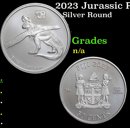 2023 Jurassic Park 30th Anniversary 1 oz .999 Silver 50c Fuji Bullion