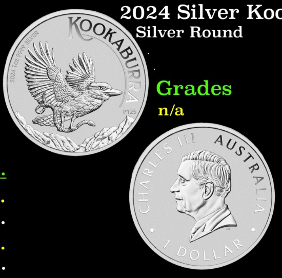 2024 Silver Kookaburra 1 oz .999 Silver Australia $1