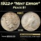 PCGS 1922-p Peace Dollar *Mint Error* $1 xf45 PCGS