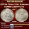 1873-p Open 3 Seated Liberty Quarter No Arrows 25c ms64+ SEGS