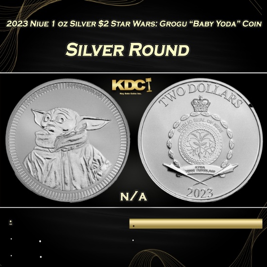 2023 Niue 1 oz Silver $2 Star Wars: Grogu "Baby Yoda" Coin