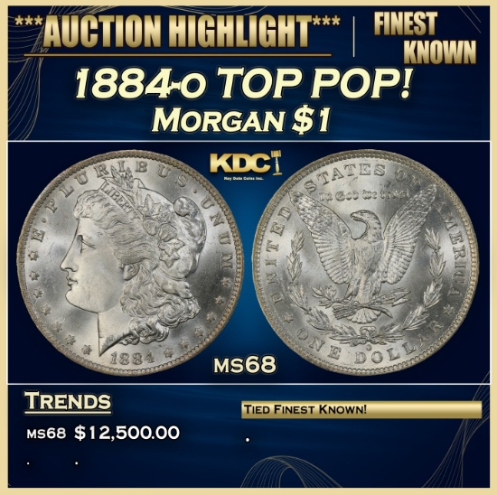 IO 1884-o Morgan Dollar TOP POP! $1 ms68 SEGS