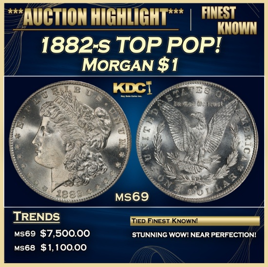 IO 1882-s Morgan Dollar TOP POP! $1 ms69 SEGS