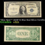 **Star Note** 1935F $1 Blue Seal Silver Certificate Grades vf+