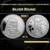 Founders of Liberty: Benjamin Franklin 1 oz Silver Round