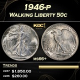 1946-p Walking Liberty Half Dollar 50c Grades ms66+