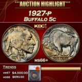1927-p Buffalo Nickel 5c ms66+ SEGS