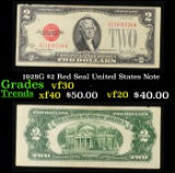 1928G $2 Red Seal United States Note Grades vf++