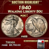 YO 1940 Proof Walking Liberty Half Dollar 50c pr68 SEGS
