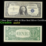 **Star Note** 1957 $1 Blue Seal Silver Certificate Grades Select AU
