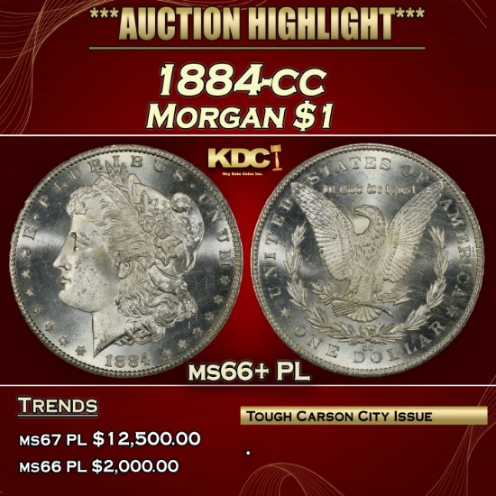YO 1884-cc Morgan Dollar $1 ms66+ PL SEGS