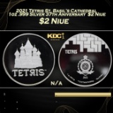 2021 Tetris St. Basil's Cathedral 1oz .999 Silver 37th Aniversary  $2 Niue Grades Ungraded
