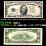 1934A $10 Silver Certificate North Africa WWII Emergency Currency Grades Choice AU/BU Slider