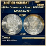 IC 1887-p Morgan Dollar Colorfully Toned TOP POP! $1 ms68 SEGS