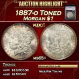 YC 1887-o Morgan Dollar Toned $1 ms65+ SEGS