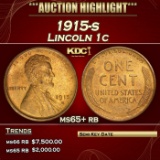 1915-s Lincoln Cent 1c ms65+ rb SEGS