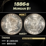 1886-s Morgan Dollar $1 Grades ms63+