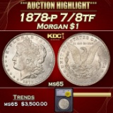 1878-p 7/8tf Morgan Dollar $1 ms65 SEGS