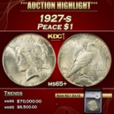 YC 1927-s Peace Dollar $1 ms65+ SEGS
