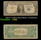 1957A $1 Blue Seal Silver Certificate Grades vf+