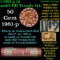 BU Shotgun Lincoln 1c roll, 1981-p 50 pcs Bank Wrapper 50c