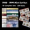 1980-1999 Mint Set Run 224 Coins 18 Complete Sets