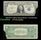1957B $1 Blue Seal Silver Certificate Grades vf details