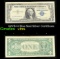 1957B $1 Blue Seal Silver Certificate Grades vf++